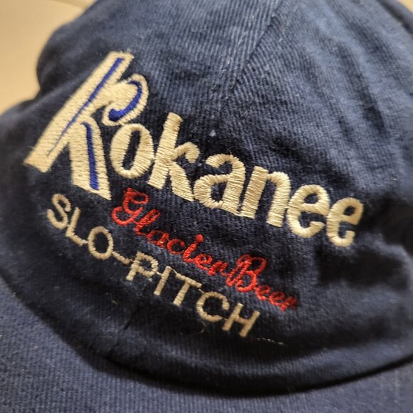 KOKANEE Glacier Beer SLO-PITCH Hat Strapback Baseball Vintage Cap Dad Trucker - Picture 2 of 9